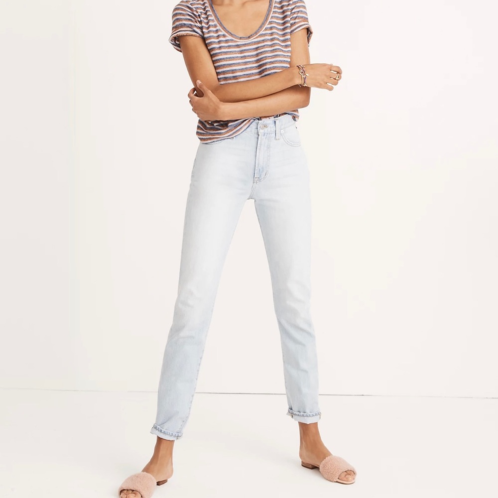 Madewell Perfect Vintage Jeans High Rise Tapered Fitzgerald Light Wash 30